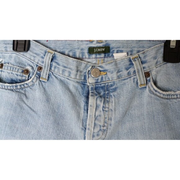 VTG J.Crew Men's Denim Jean Distressed Button Fly Light Wash Blue Size 30x30 - Picture 4 of 12